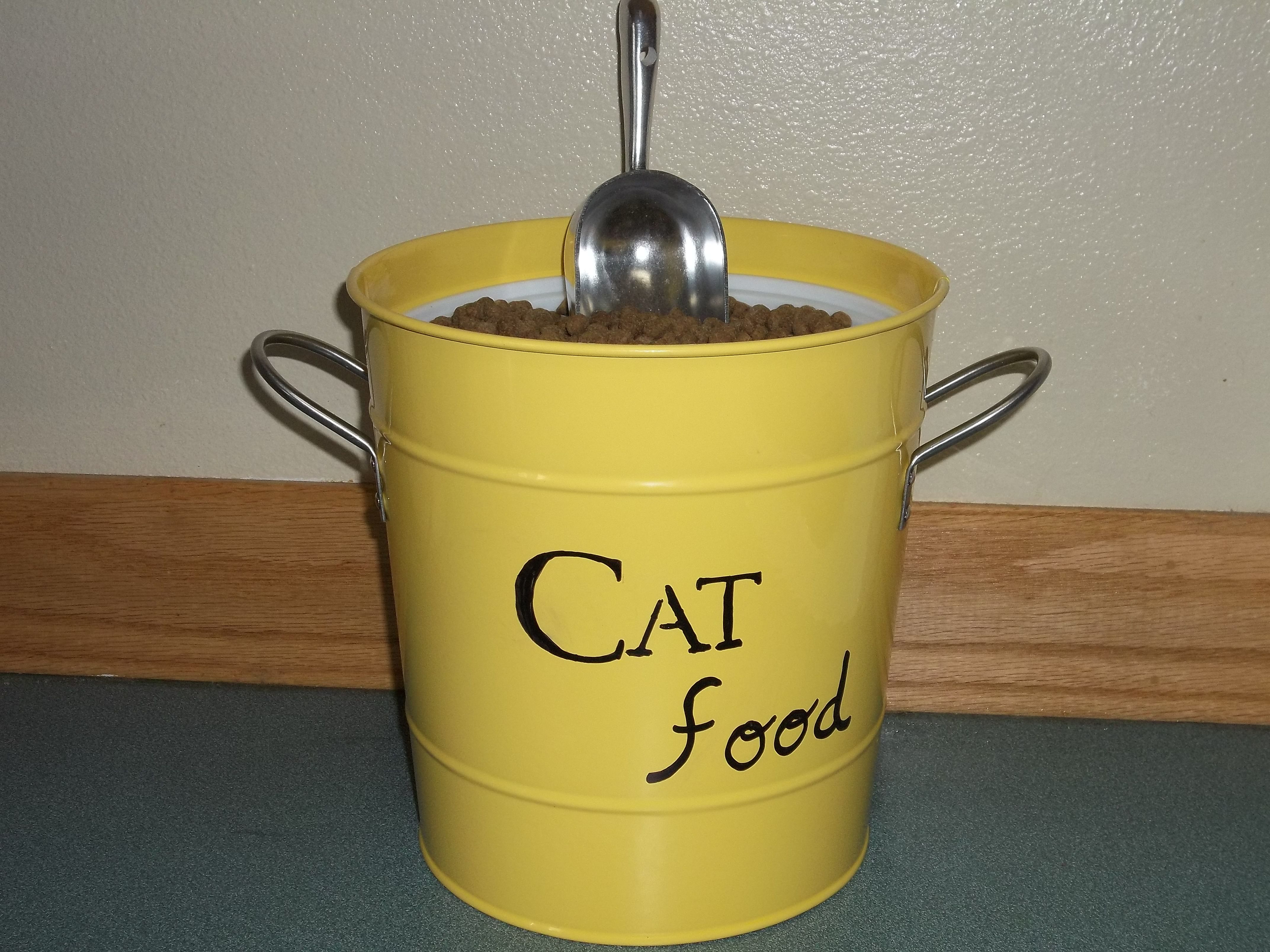 Cat food containers