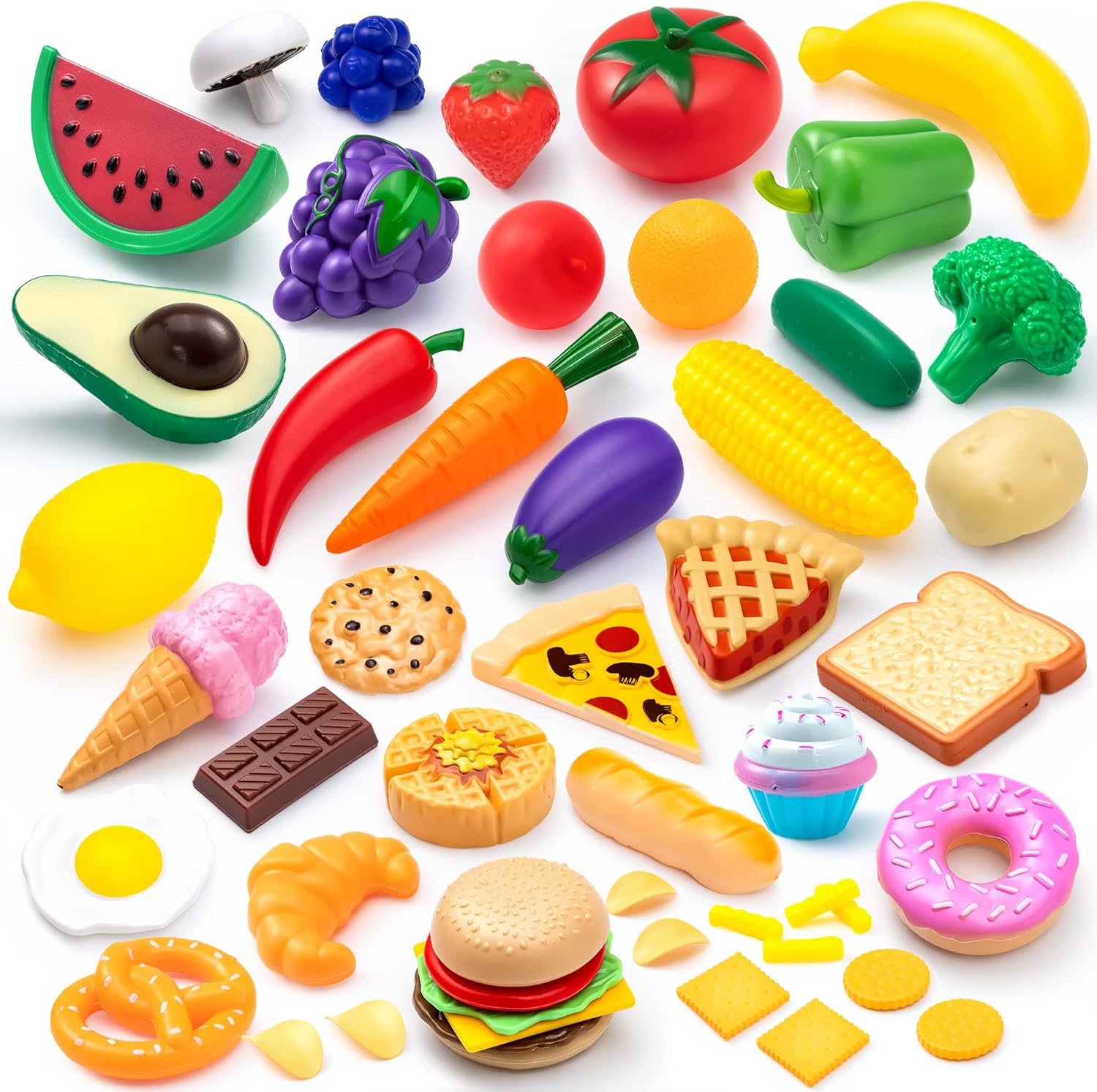 Pretend plastica giocattolo giocattoli playset alimenti bpa 70pcs fruits giochi frutta pezzi vegetable tagliare taglio verdura usato lidl bambina più