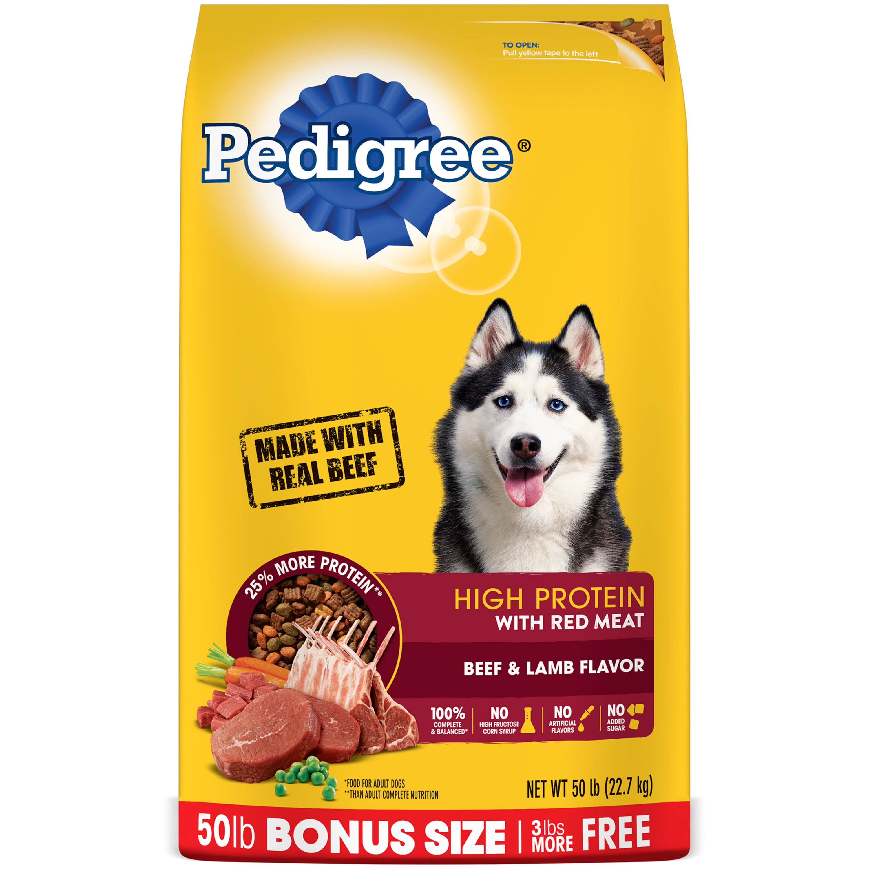 Dog food pedigree adult dry chicken pounds flavor bag lb