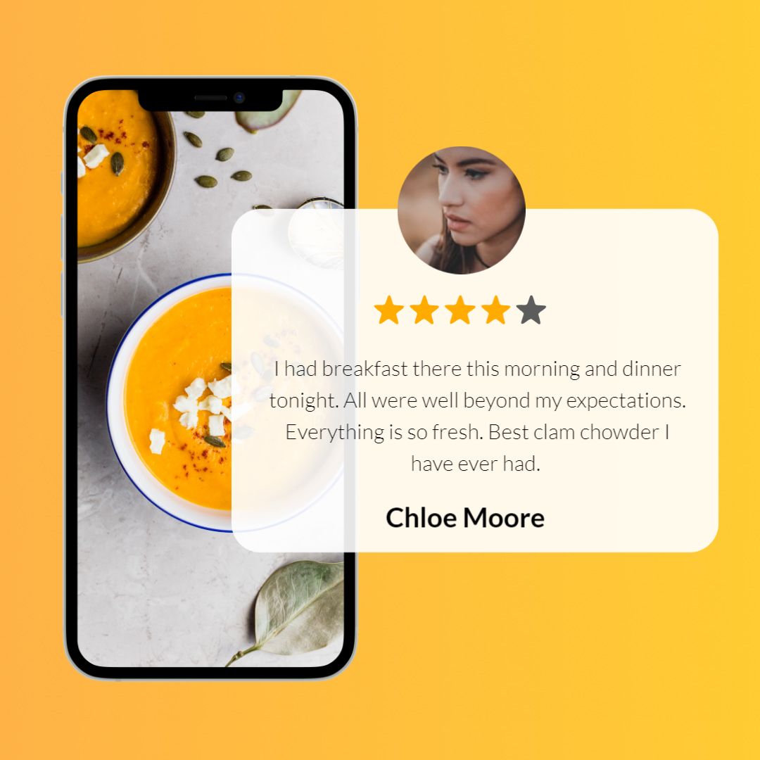 Food review template onlien
