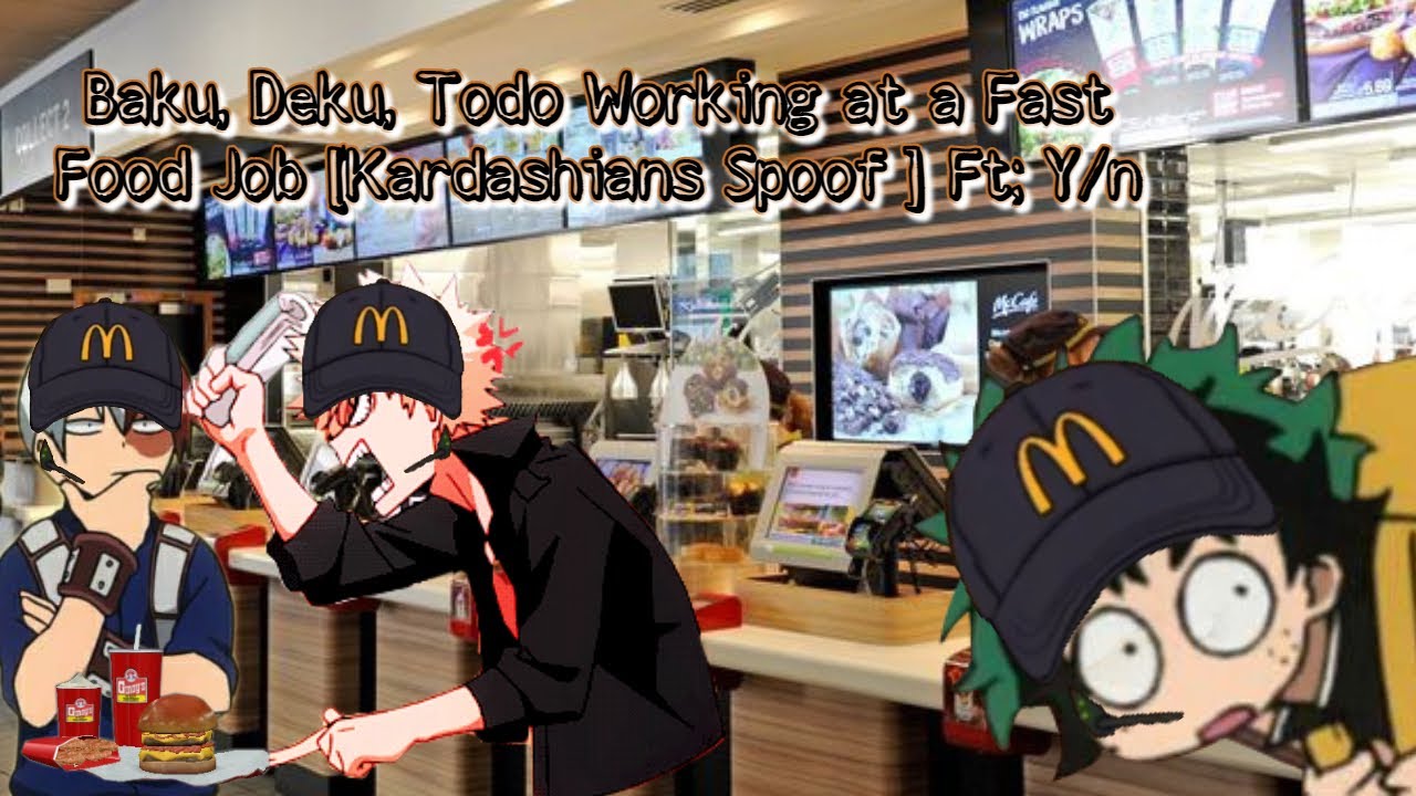 Deku working fast food
